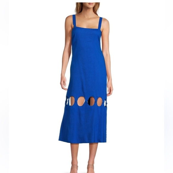 🔥NWT, Antonio Melani, Amalia, Linen Blend Square-Neck,Adjustable Straps,Size 18 - Picture 1 of 9